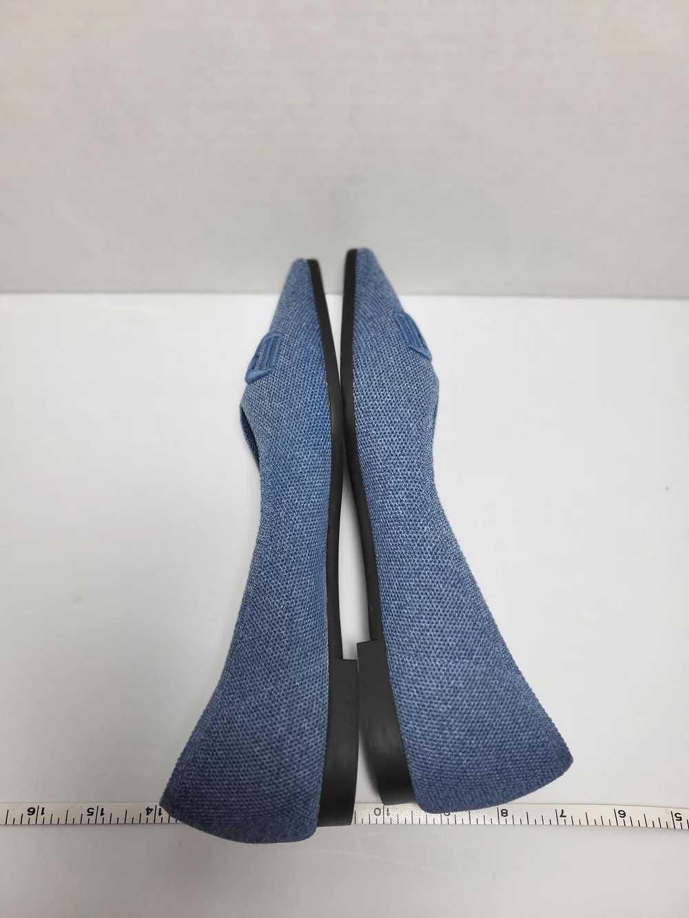 VIVAIA Aria Women’s Pointed-Toe Blue Knit Bow Flats Size US 8 EU 38.5